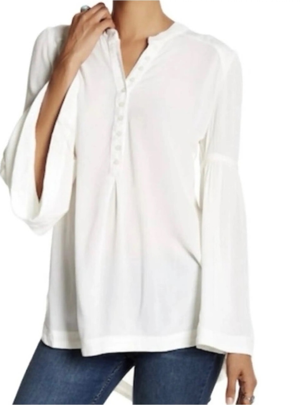 Free people White Tunic Top - Picture 2 of 4